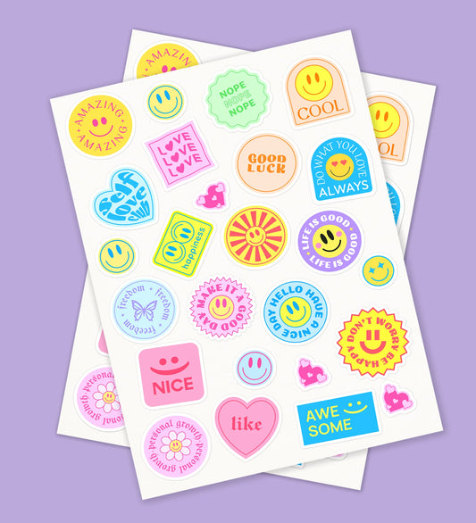 Positive Vibes Sticker Sheet